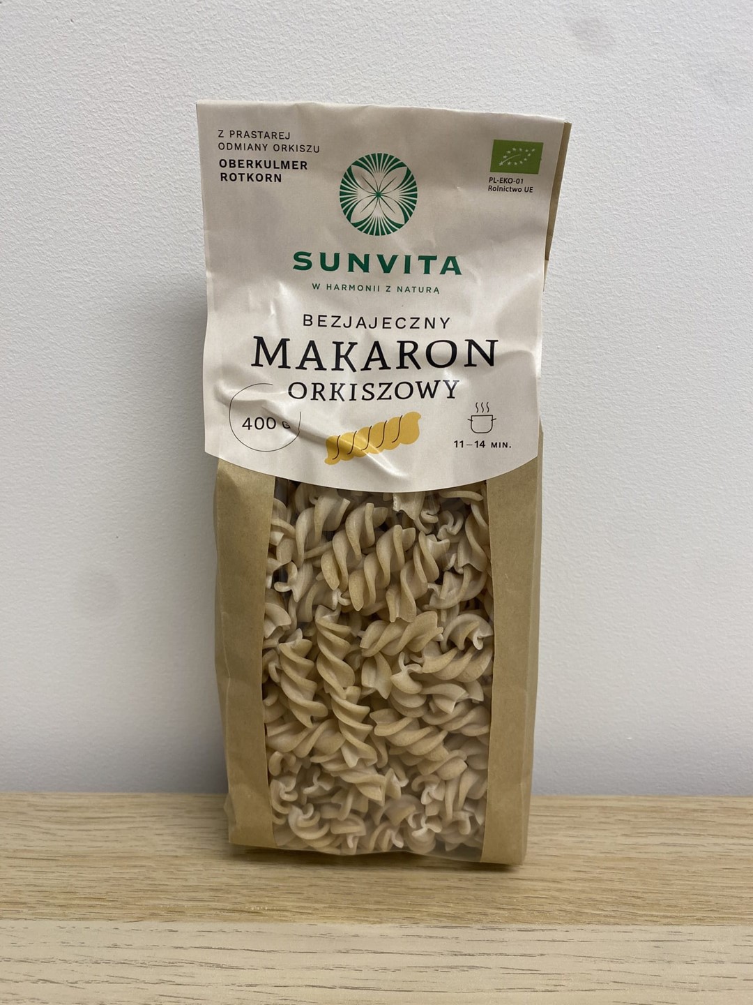 SUNVITA MAKARON ŚWIDRY BEZJAJ BIO 400 g