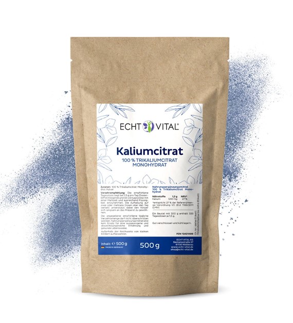 Echt Vital Potas cytrynian potasu proszek 500g