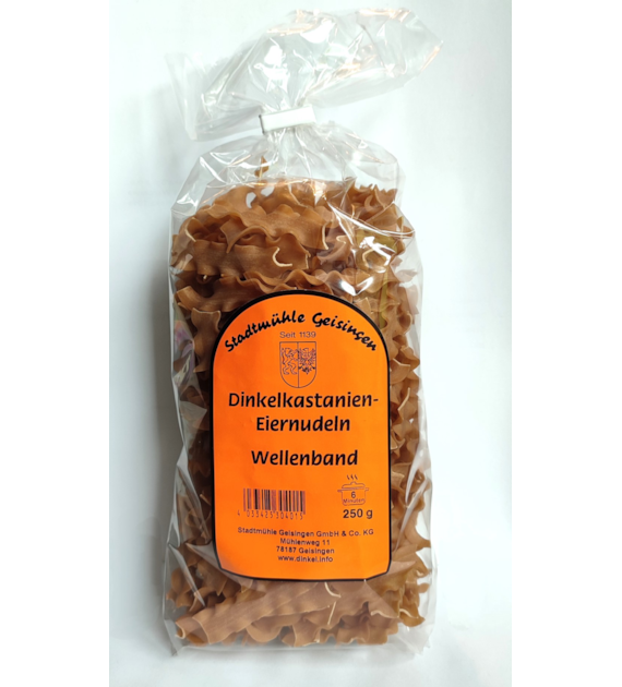 GEISINGEN Makaron kasztanowy falista wstążka 250g